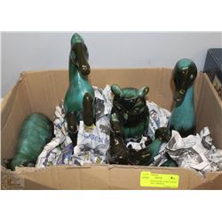 LOT OF 8 GENUINE BLUE MOUNTAIN POTTERY ALL ANIMALS