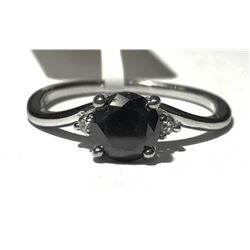 #1-14K WHITE GOLD DIAMOND RING SIZE 6