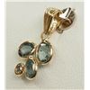 Image 3 : #3-14K YELLOW GOLD ALEXANDRITE & DIAMOND PENDANT