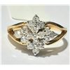 Image 1 : #4-14K YELLOW GOLD DIAMOND RING SIZE 5.5