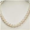 Image 1 : #6-STERLING SILVER PEARL & CUBIC CRYSTAL NECKLACE