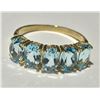 Image 1 : #7-10K YELLOW GOLD BLUE TOPAZ RING SIZE 6.5