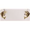 Image 1 : #8-14K YELLOW GOLD CUBIC ZIRCONIA DOLPHIN