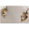 Image 2 : #8-14K YELLOW GOLD CUBIC ZIRCONIA DOLPHIN