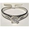 Image 1 : #10-10K WHITE GOLD DIAMOND RING SIZE 5.5