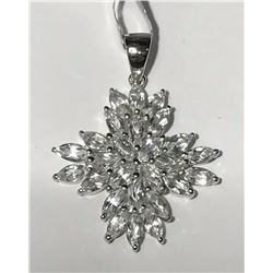 #11-STERLING SILVER TOPAZ PENDANT