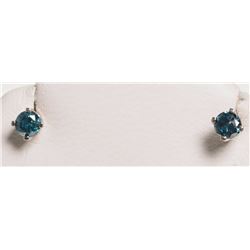 #12-14K WHITE GOLD DIAMOND STUD EARRINGS