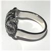 Image 2 : #13-STERLING SILVER BLACK & WHITE CUBIC ZIRCONIA