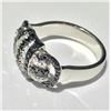 Image 3 : #13-STERLING SILVER BLACK & WHITE CUBIC ZIRCONIA