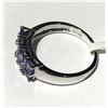 Image 3 : #17-STERLING SILVER TANZANITE RING SIZE 10.5