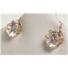 Image 2 : #21-10K YELLOW GOLD CUBIC ZIRCONIA STUD EARRINGS