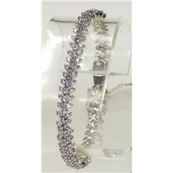 #23-STERLING SILVER TANZANITE BRACELET