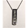 Image 1 : #24-14K WHITE GOLD DIAMOND PENDANT NECKLACE