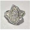 Image 1 : #29-STERLING SILVER CUBIC ZIRCONIA RING SIZE 7