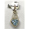 Image 1 : #30-14K YELLOW GOLD BLUE TOPAZ PENDANT