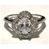 Image 1 : #32-STERLING SILVER CUBIC ZIRCONIA RING SIZE 6.5