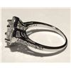 Image 3 : #32-STERLING SILVER CUBIC ZIRCONIA RING SIZE 6.5