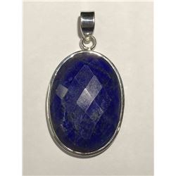 #33-STERLING SILVER LAPIS LAZULI PENDANT