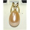 Image 1 : #38-14K YELLOW GOLD PEARL & DIAMOND PENDANT