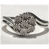 Image 1 : #39-STERLING SILVER DIAMOND RING SIZE 7