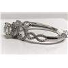 Image 3 : #42-14K WHITE GOLD DIAMOND RING SIZE 7
