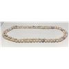Image 2 : #43-STERLING SILVER LONG PEARL NECKLACE