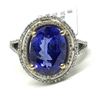 Image 1 : #47-14K WHITE GOLD TANZANITE & DIAMOND RING