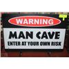 Image 1 : NEW MAN CAVE NEON LIGHT WALL SIGN (24"L X 17"W)