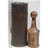 Image 1 : CROWN LEATHER DECANTER IN DECANTER BOX