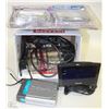 Image 1 : ASSORTED MISC INCL DLINK ROUTER, WESTCLOX ALARM,