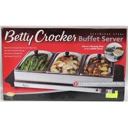 NEW BETTY CROCKER STAINLESS BUFFET SERVER