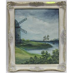 FRAMED CANVAS LANDSCAPE PAINTING