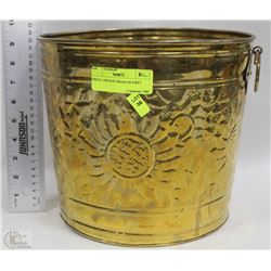 SMALL ORNATE BRASS BUCKET