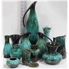 Image 1 : LOT OF MANY ASSORTED BLUE MOUNTAIN POTTERY VASES