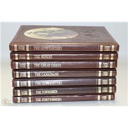 LOT OF 7 LEATHER BOUND TIME LIFE THE OLD WEST BOOK