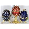 Image 1 : LOT OF 3 MUSICAL EGG TRINKET BOXES