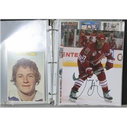 BINDER WITH LARGE OPEECHEE HOCKEY CARDS, SIGNED