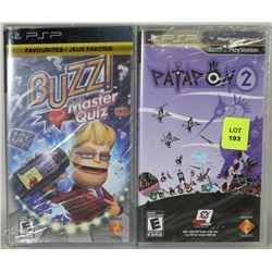 BUZZ MASTER QUIZ AND PATAPON 2 PSP GAMES WITH