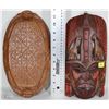 Image 1 : TWO WOOD CARVED MASKS