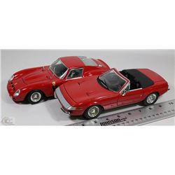 FLAT OF 2 DIE-CAST MATTEL 1/18 SCALE CARS,1989