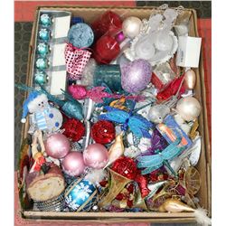 XL FLAT OF CHRISTMAS DECORATIVE BALLS,PINK DRAGON