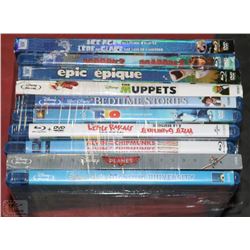 BUNDLE OF 10 BLU-RAY CHILDRENS DVDS