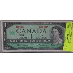 CANADIAN CENTENNIAL $1 DOLLAR BILL
