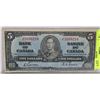 Image 1 : 1937 CANADIAN $5.00 BILL