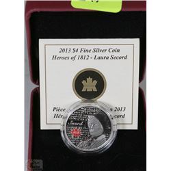 RCM $4 FINE SILVER COIN W/COA