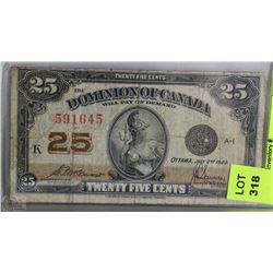 1923 CANADIAN SHINPLASTER