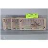 Image 1 : 1986 CANADIAN $2.00 BANK NOTE WITH ROBINS X3