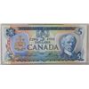 Image 1 : 1979 CANADIAN $5.00 RAINBOW BANK NOTE