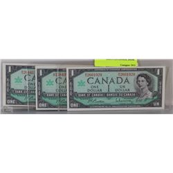 1967 CANADIAN CENTENNIAL BANK NOTES X3