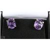 Image 1 : #19-NATURAL AMETHYST .925 SOLID SILVER EARRINGS